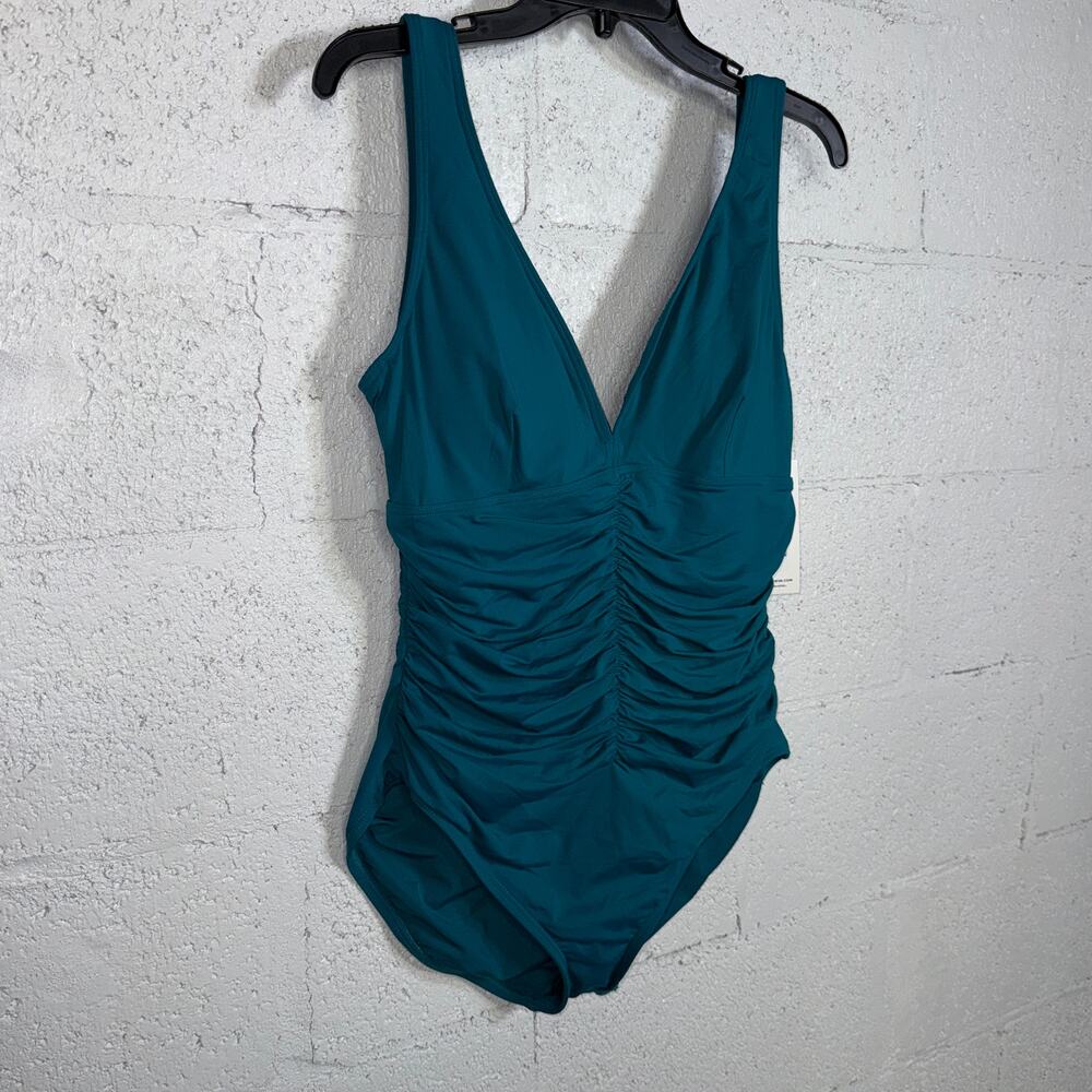 Coco Reef Contours Solitare V-nevk tummy control Teal Cove 16/40C $138
